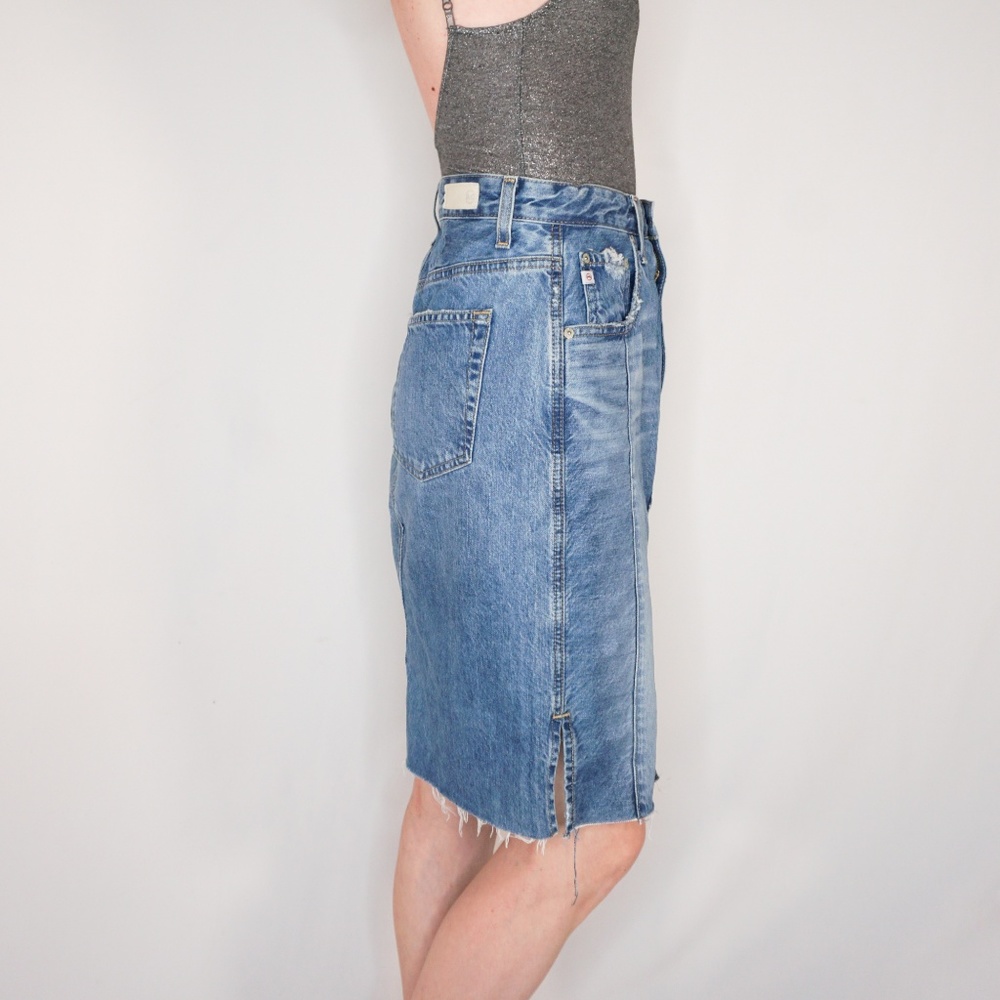 ADRIANO GOLDSCHMIED AGED The Emery High Rise Skirt - Picture 3 of 8